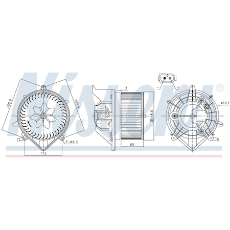 Nissen Blower Motor, 87233 87233